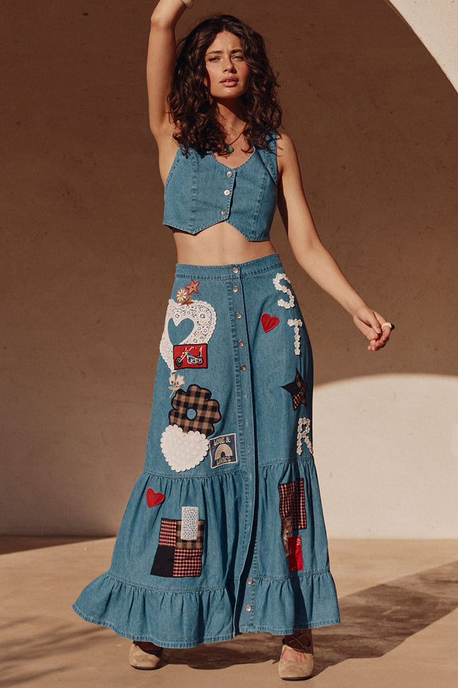 Bombshell Patchwork Skirt