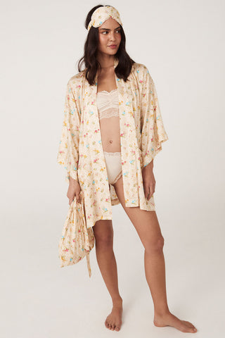 Fleur Robe and Eye Mask Set