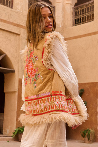 Full Bloom Embroidered Vest